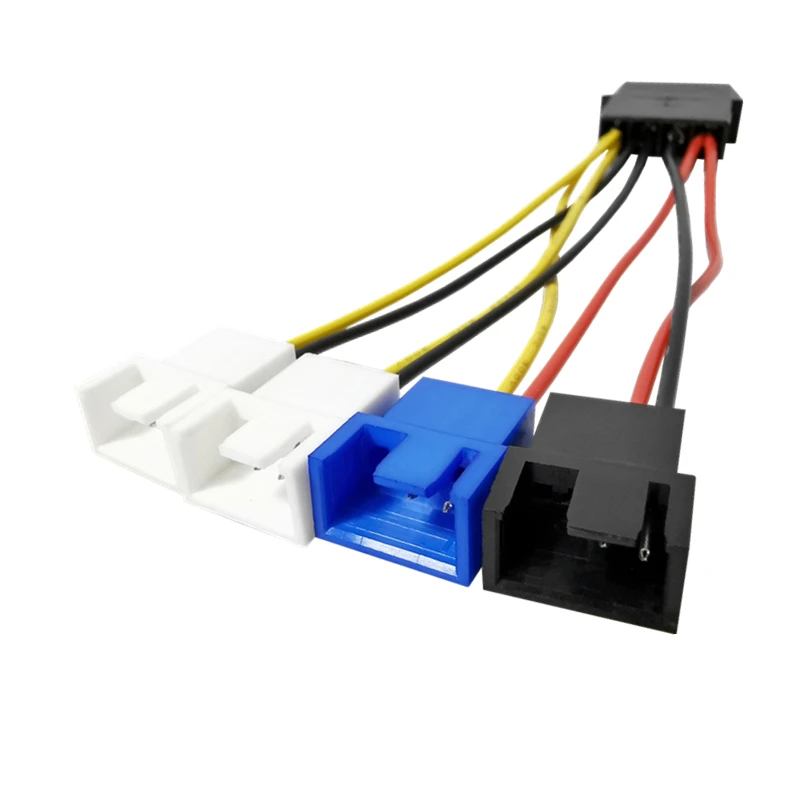 Новинка 4-контактный адаптер Molex для кабеля питания вентилятора с 3-контактным