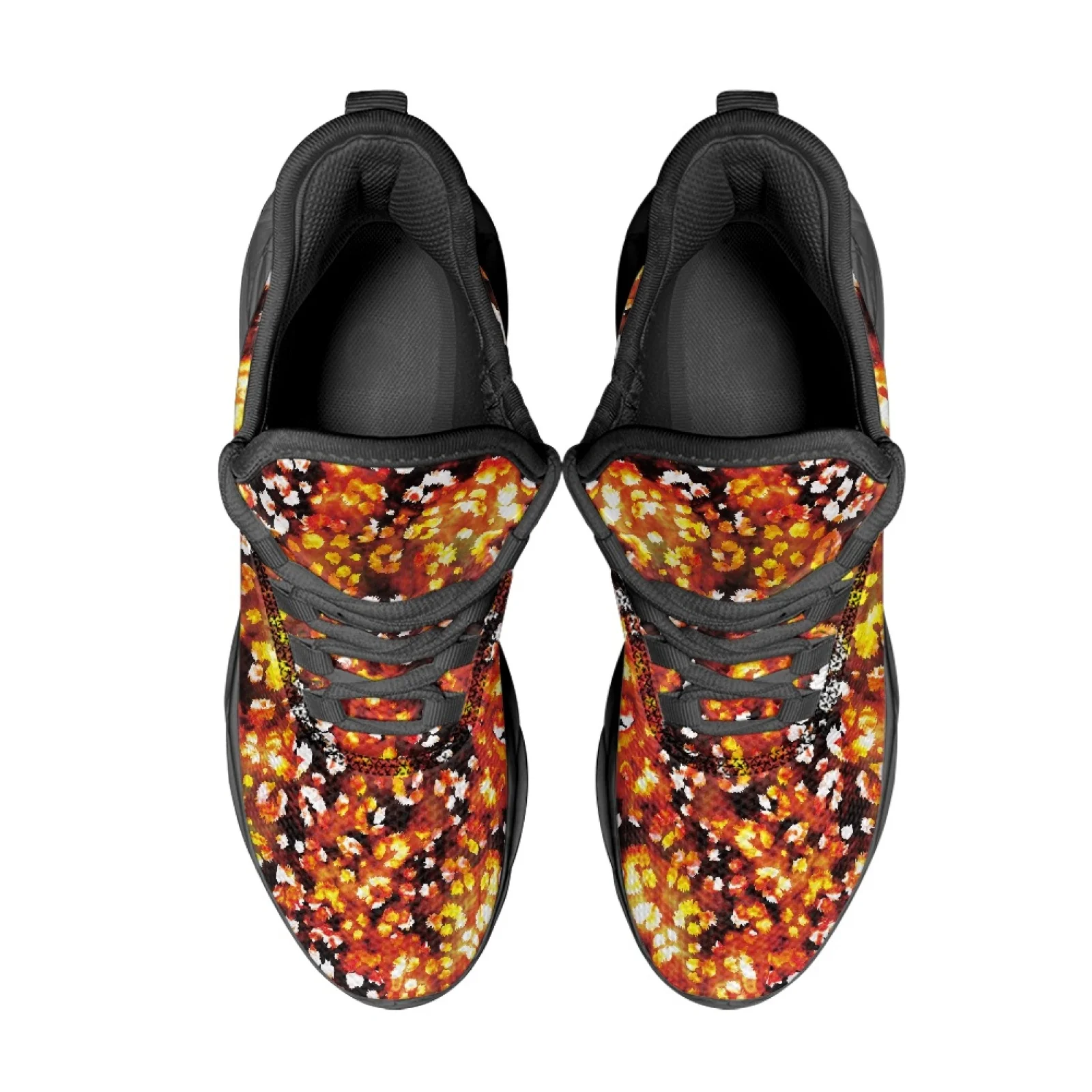 Фото Кроссовки PENSTROLL Orange Yellow Floral Lightweight Blade для взрослых, удобные мужские кроссовки для бега №2