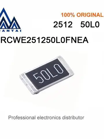 20pcs/Lot  RCWE251250L0FNEA   2512 Marking  50L0 【RES 0.05 OHM 1% 2W 2512 SMD】New and Original