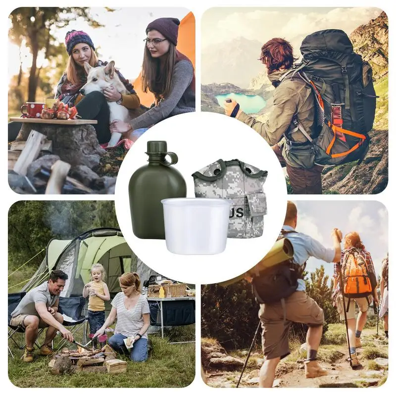 Столовая Бутылка для воды Дорожный набор столовой улицы Портативная бутылка