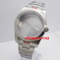 36mm brushed watch case band sapphire glass stainless steel fit nh35nh36eta 2824pt5000miyota 8215 eta 2836 movement