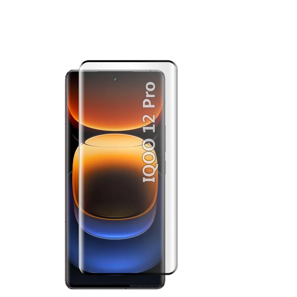 3 шт. 3D закаленное стекло для VIVO IQOO 12 Pro Защитная пленка экрана с полным покрытием