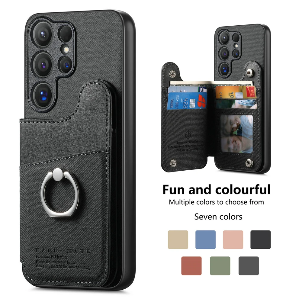 Фото Роскошный кожаный чехол-кошелек с RFID-защитой для Samsung Galaxy S20 S21 S22 S23 S24 S25 S26 Edge S25 Ultra S24 FE S23 Plus 5G №1