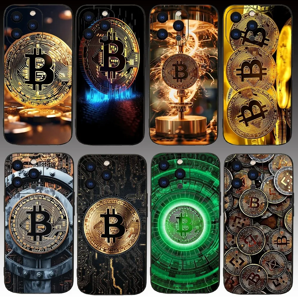 Крутой чехол для телефона с биткоином BTC Iphone 15 11 13 14 Pro Max 7 8 Plus X Xr Xs Se2020 12mini