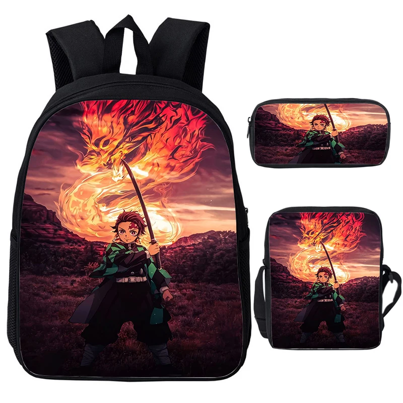 

Demon Slayer Backpack Kamado Nezuko 3D Print Anime Bag Boys Girls Bookbag Children Rucksack Kimetsu No Yaiba Schoolbag Mochlia