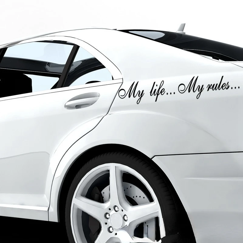 

My life my rules личные слова, отражающие наклейки на машину