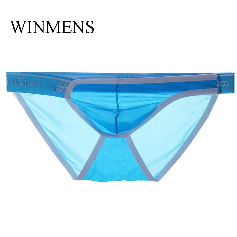 Трусы-брифы мужские прозрачные с высоким разрезом 5 шт./лот |