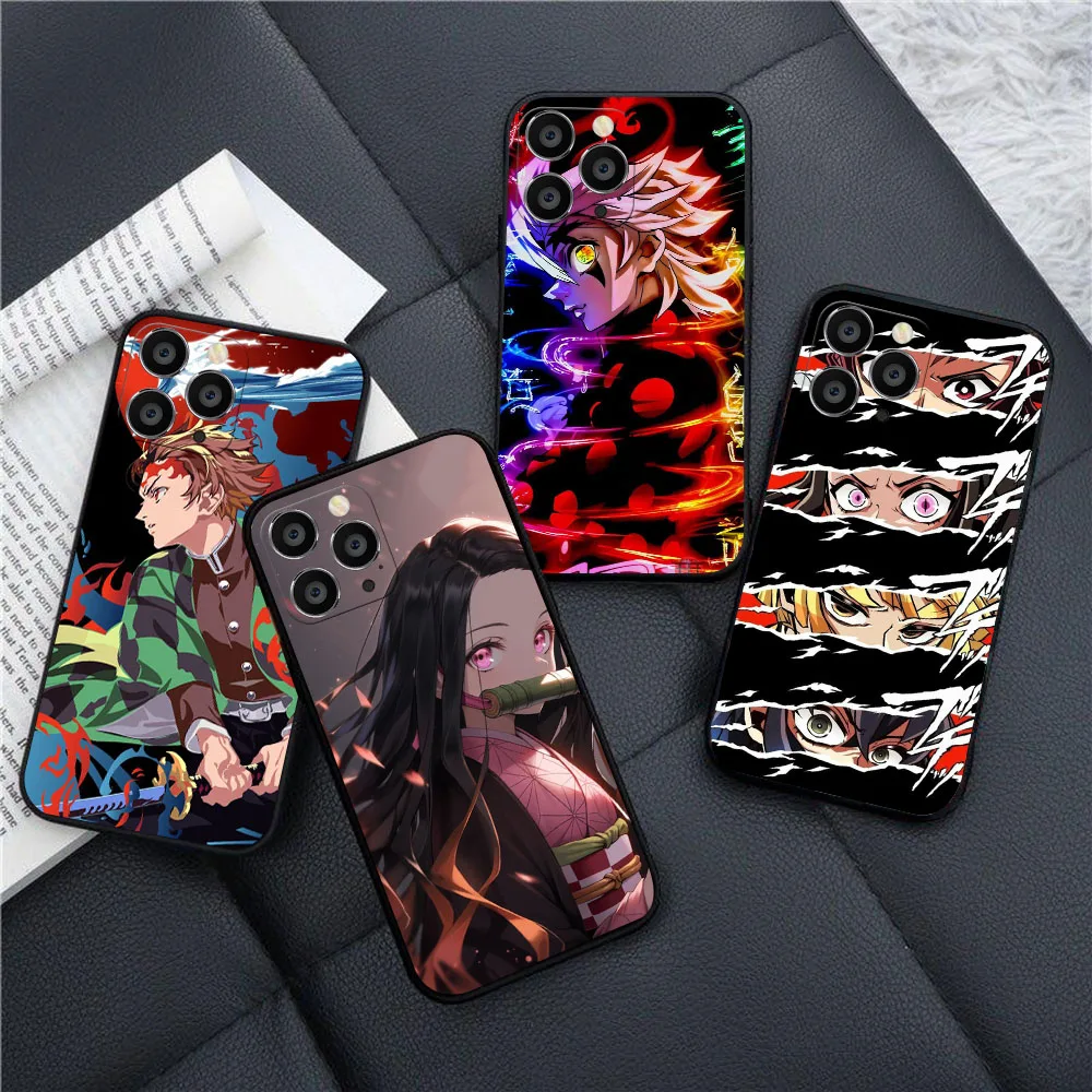 Черный чехол AU-64 Tanjiro Demon Slayer для VIVO Y3 Y3S Y93 Y51A Y31 Y55 Y70 Y11 Y12 Y91C Y73 Y10 Y81 Y81S Y81I