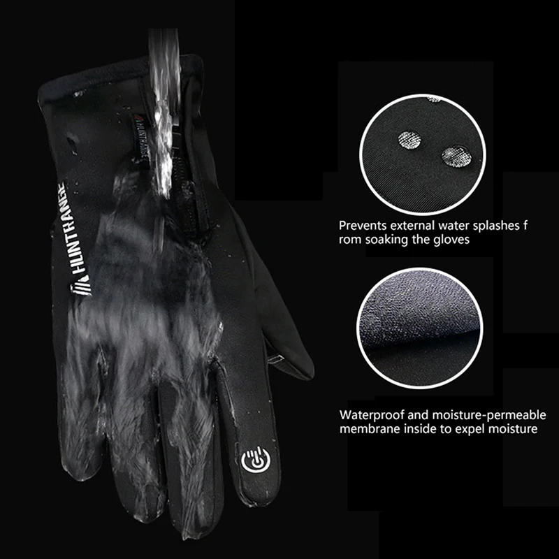 

1Pairs Men Women Waterproof Winter Cycling Gloves Windproof Outdoor Sport Ski Gloves Bike Riding