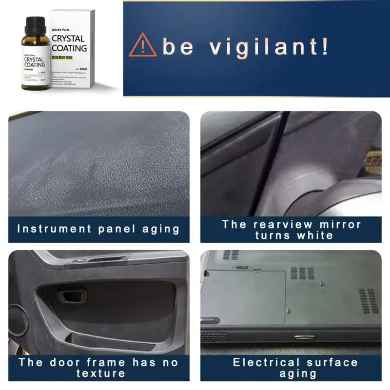 

Plastic Refurbishment 30ml Plastic Parts Retreading Agent Wax Instrument Panel Car Interior Agent Without Sponge Car Accessories