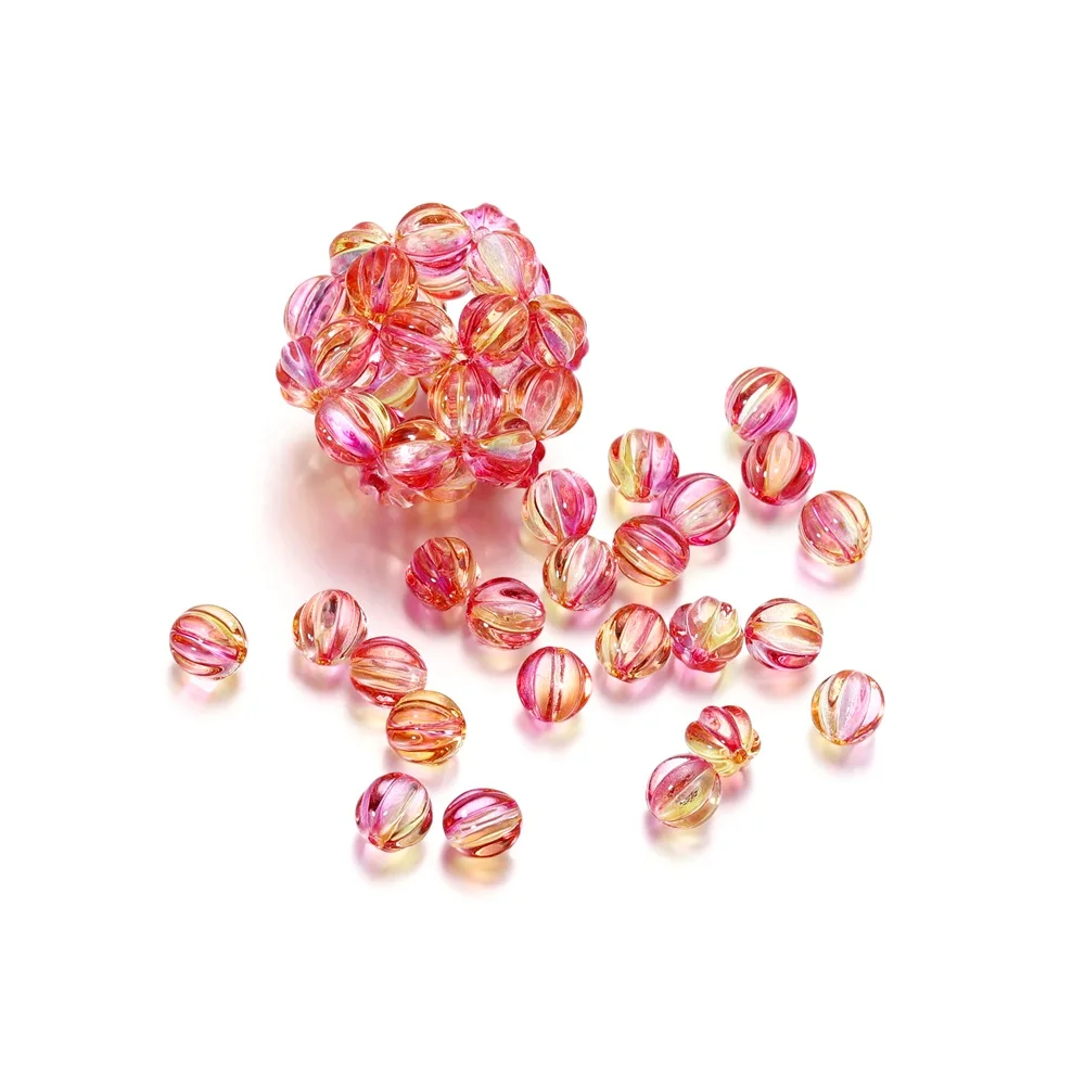 Okrągłe koraliki akrylowe w formie tykwy 8mm 30 sztuk/opakowanie do samodzielnego tworzenia biżuterii i rzemiosła meblowego