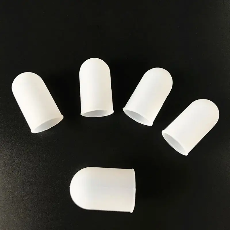 

E0BF 5Pcs Heat Resistant Anti Slip Silicone Finger Sleeves Jewelry Making
