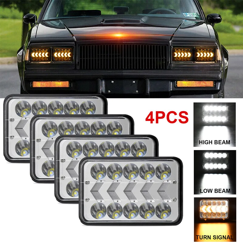 

5" 4X6 inch 90W LED Headlight Led Sealed Headlamp with High Low Beam for Jeep Wrangler Honda Off Road Headlights