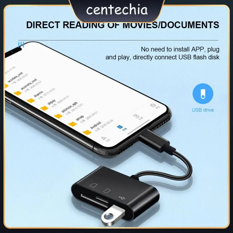 

Convenient Three-in-one Card Reader Android Type-c Adapter Otg Writer Multi-function Usb Tf Sd Memory Card Reader Portable