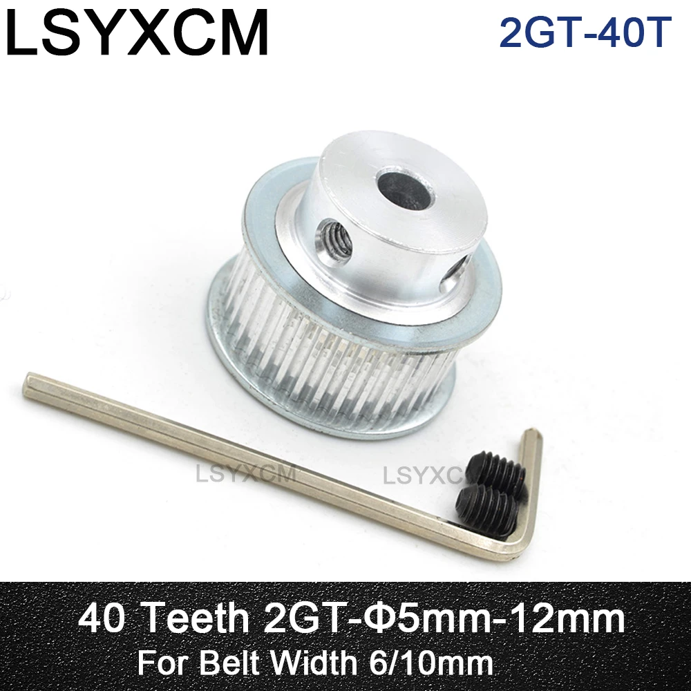 

40 Teeth 2GT 2M Timing Pulley Bore 5/6/6.35/7/8/10/12mm for GT2 Synchronous belt width 6/10mm small backlash 40Teeth 40T