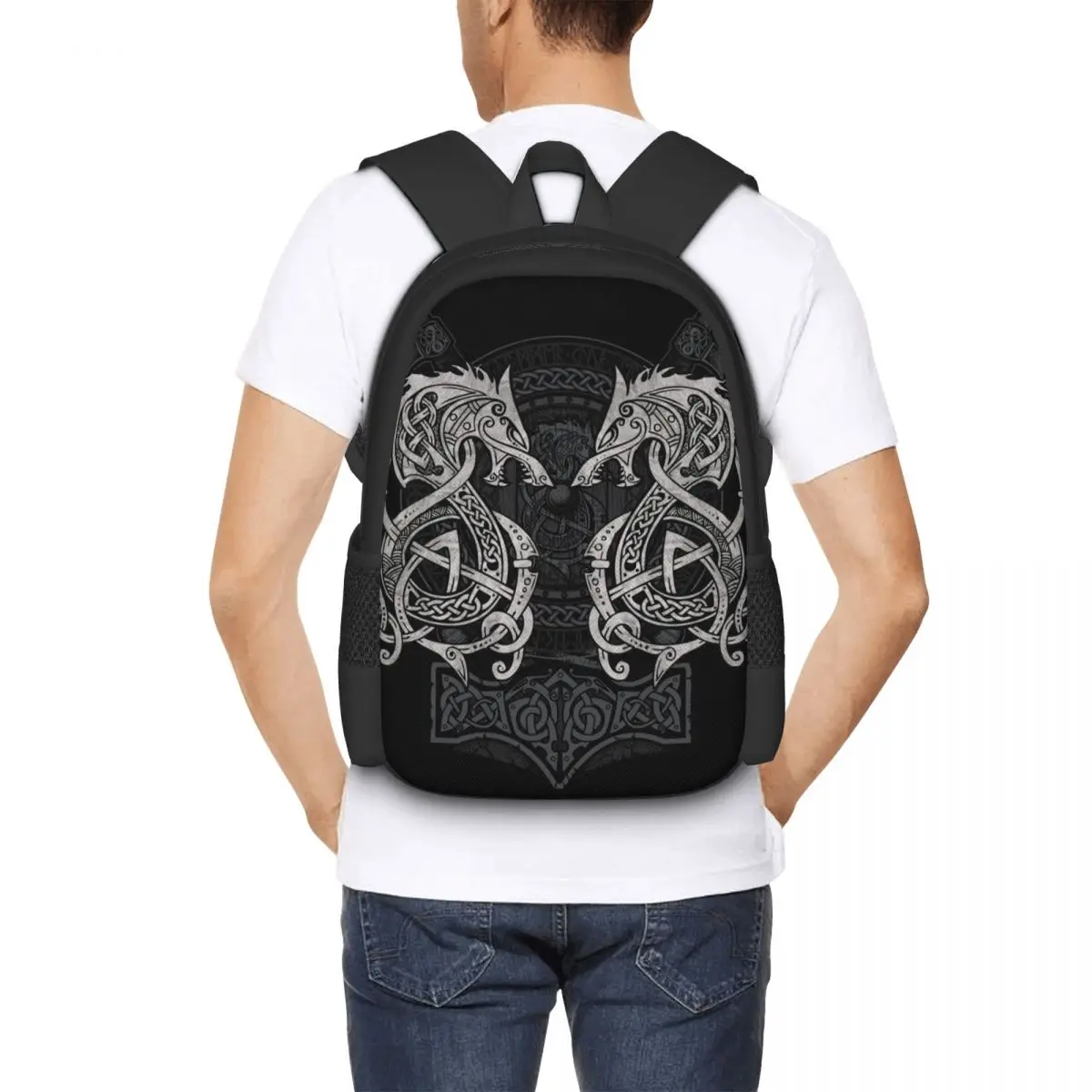 Fighting Fenrir Backpack for Girls Boys Travel RucksackBackpacks for Teenage school bag