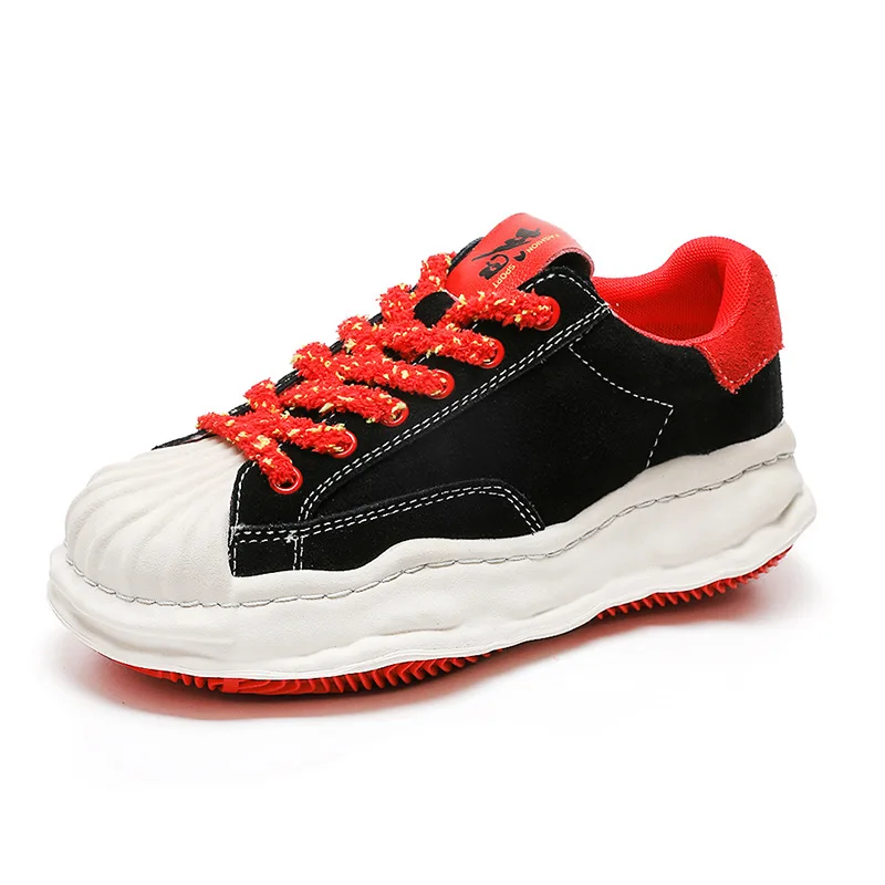 

Женские замшевые туфли, повседневные туфли на плоской платформе, со шнуровкой, в Корейском стиле, весна 2022