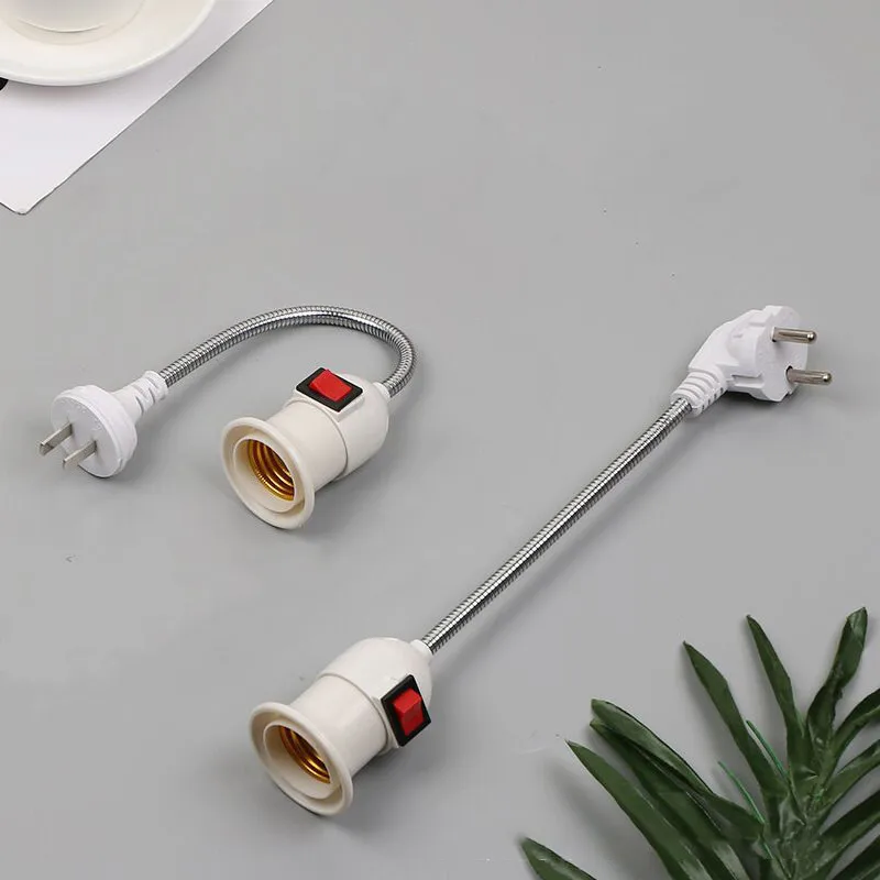 E27 Socket Lamp Bulb Holder Droplight E27 Base Light Socket Electric Lamp Cap Plug Power Cord Electric Wire Line With Switch