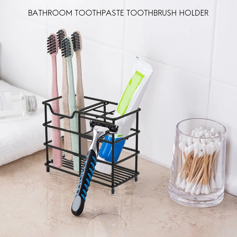 Держатель для зубных щеток из нержавеющей стали подставка зубной пасты в ванной