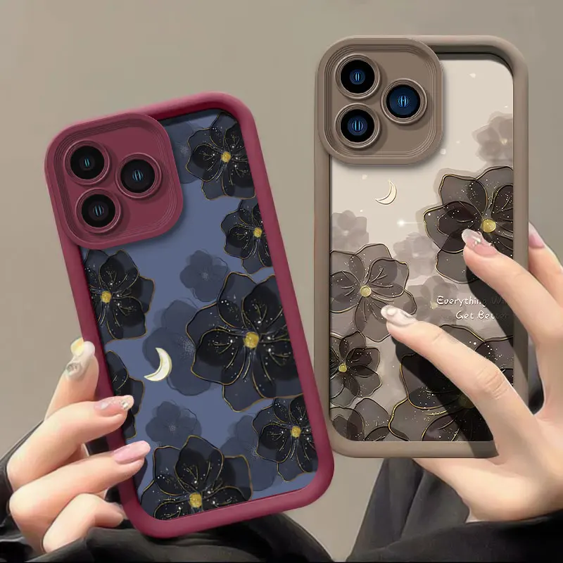 Фото Чехол для телефона Flowers Moon для OPPO Realme 12 11 5 7I 8I GT 3 6 NEO 5 Master Pro Plus, силиконовый мягкий противоударный бампер, задняя крышка №2