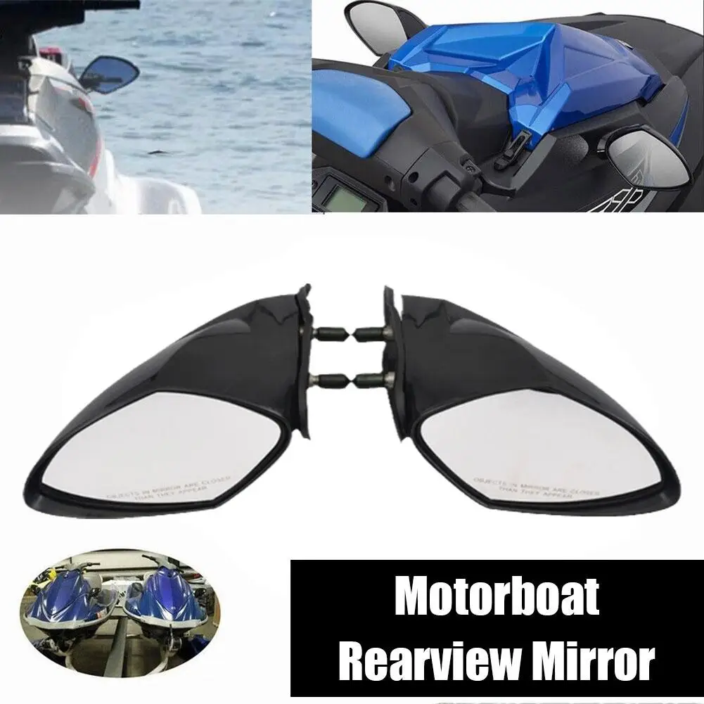 

Motorboat Rearview Mirrors Side Mirror Black ABS For Yamaha WaveRunner VX110 VX1100 Deluxe Cruiser Sport EX VXS Engine Hatc J6X9