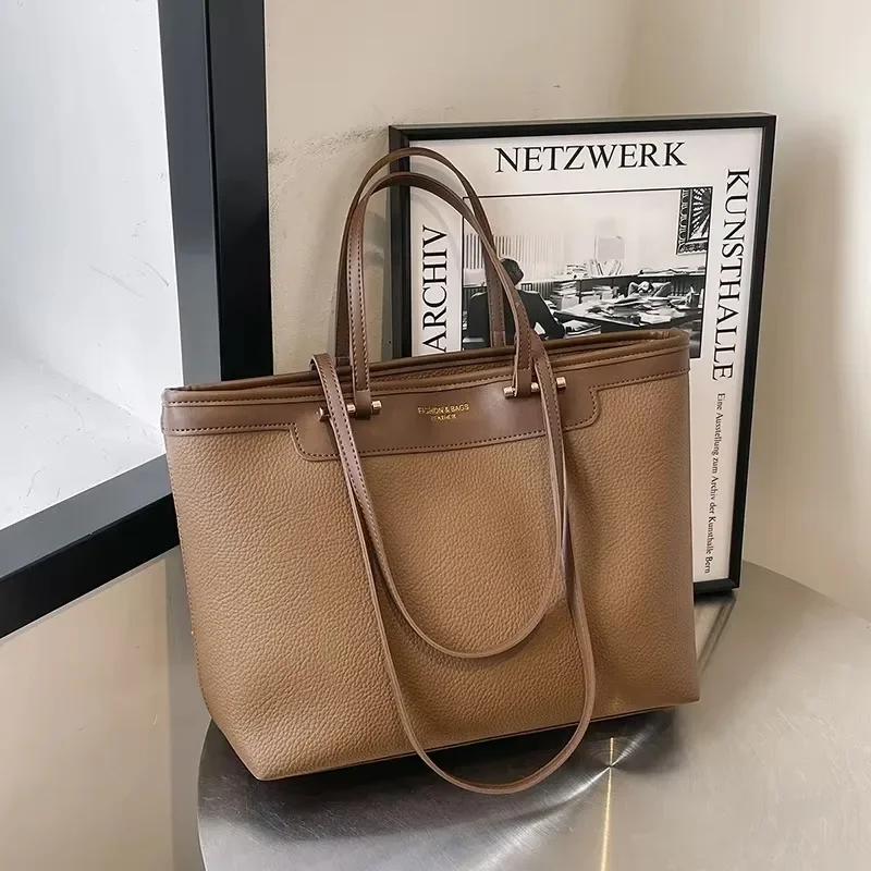 Autumn and Winter New Styles PU Tote Bags Large Capacity High Quality Sense of Luxury Shoulder Handbags for Women 2025