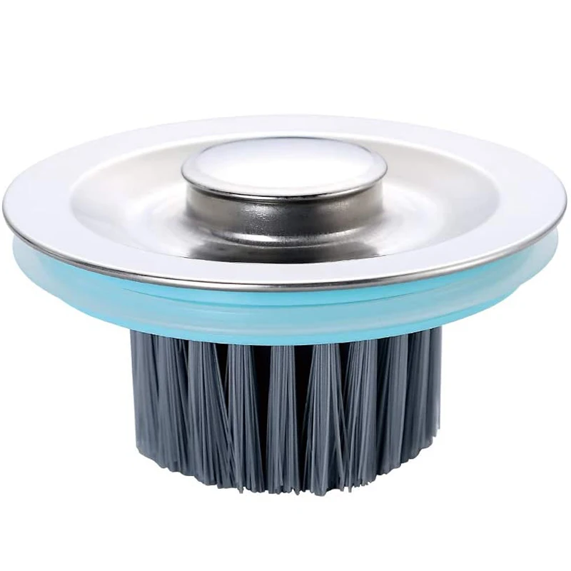 

Kitchen Sink Stopper With Brush, Diameter 3.46Inch Sink Drain Stopper For Garbage Disposal, Stainless Steel And Nylon
