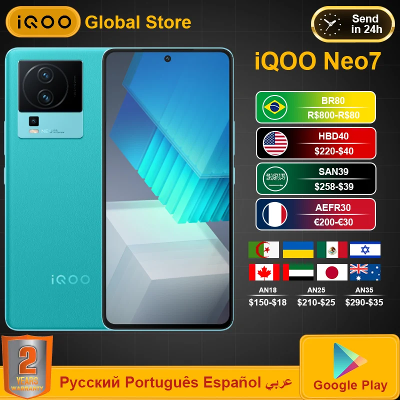

Смартфон Vivo iQOO Neo7 Neo 7 5G с яркостью 9000 Plus, 4 нм, 120 Вт, вспышка, 50 МП, IMX766V, камера 6,78, E5, AMOLED