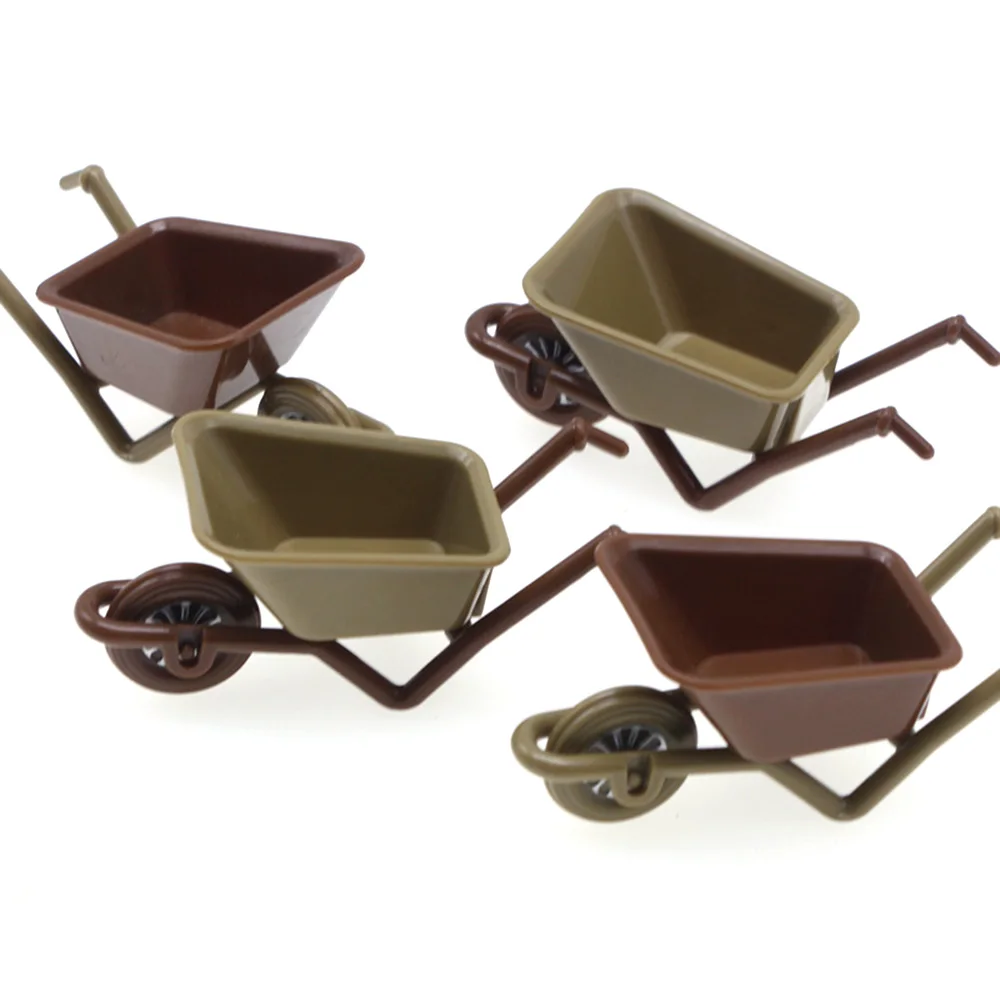 

Dollhouse Miniature Simulation Plastic Cart Wheelbarrow Fairy Garden Wagon Farm Tool Furniture Decorative Accessories Mold