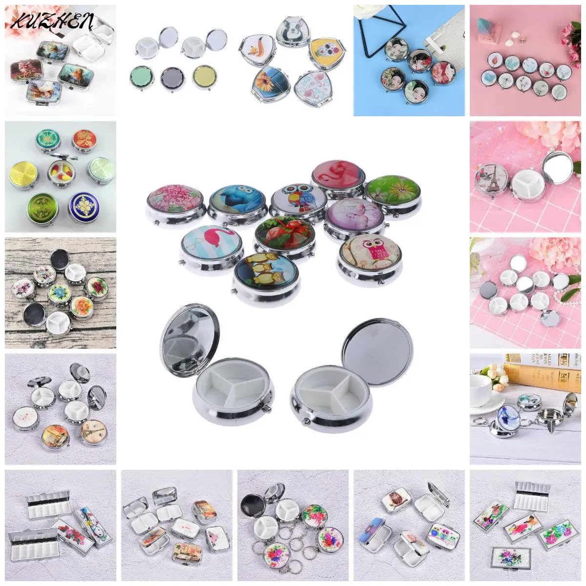 Портативный контейнер для хранения таблеток органайзер лекарств складной