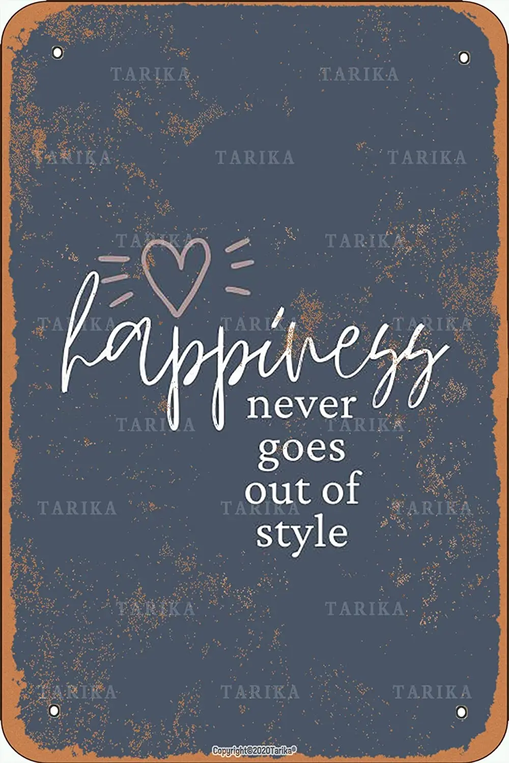 Тарика счастье никогда не выходит из стиля ретро вид 20x30 см железное украшение