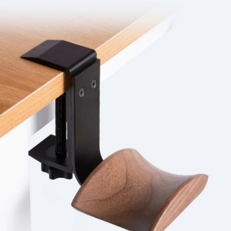 

Wooden Headphones Stand Holder Aluminum Alloy Desk Lock Clip Headphone Bracket Easy Install Headset Display Hanger