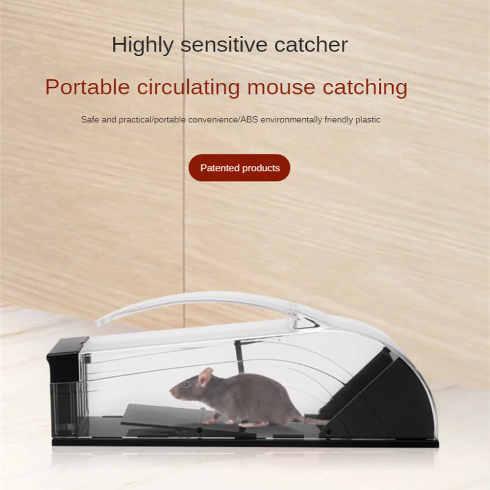 

Автоматическая безопасная ловушка для мыши с отверстиями для крыс, домашняя высокочувствительная утолщенная пластиковая ловушка для мыши из АБС, ловушка для мыши, крысиная клетка