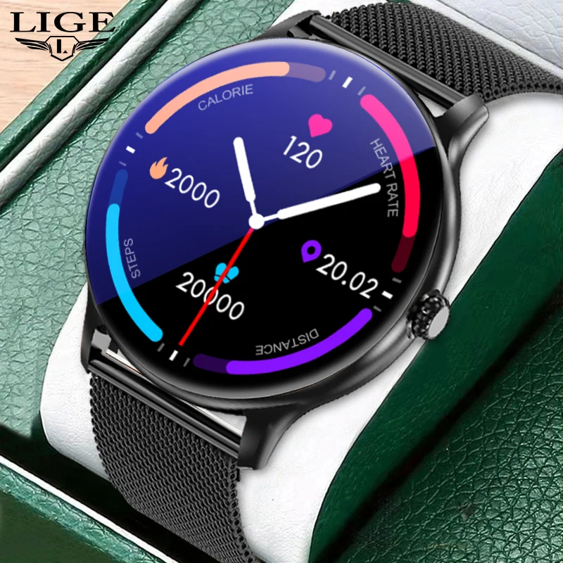 LIGE GPS Track Bluetooth Anruf Männer Smart Uhr Frauen Full Touch Gesundheit Fitness Sport Smart Armband Wasserdichte Smartwatch Frauen