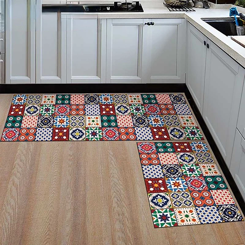 

Kitchen Mat Cheaper Anti-slip Modern Area Rugs Living Room Balcony Bathroom Printed Carpet Doormat Hallway Geometric Bath Mat