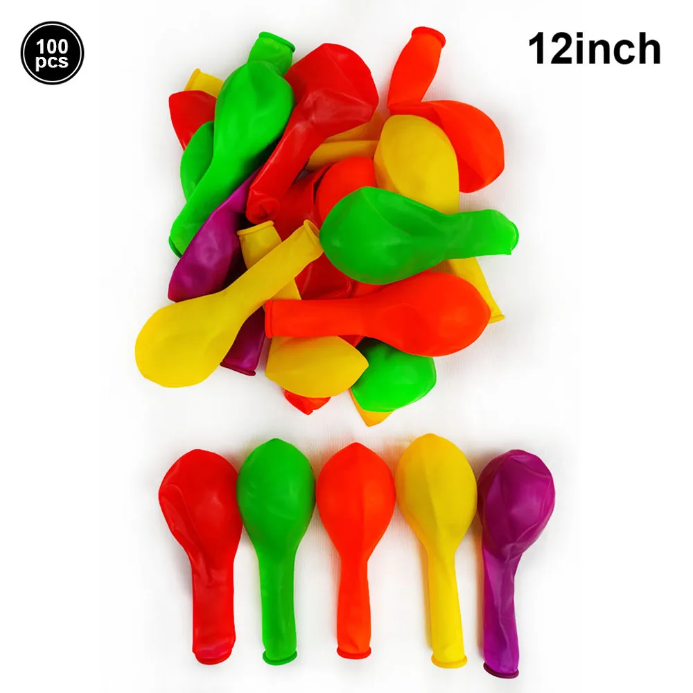 

100pcs UV Glow Balloons Glow Party Helium Latex Ballons UV Blacklight Reactive Glow Balloons for Birthday Wedding Decorations