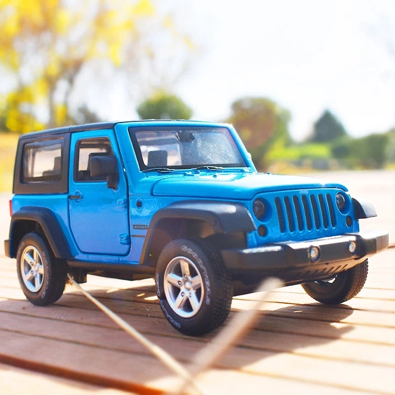 1:32 Jeeps Wrangler резиновая модель автомобиля из сплава литые высокие имитации