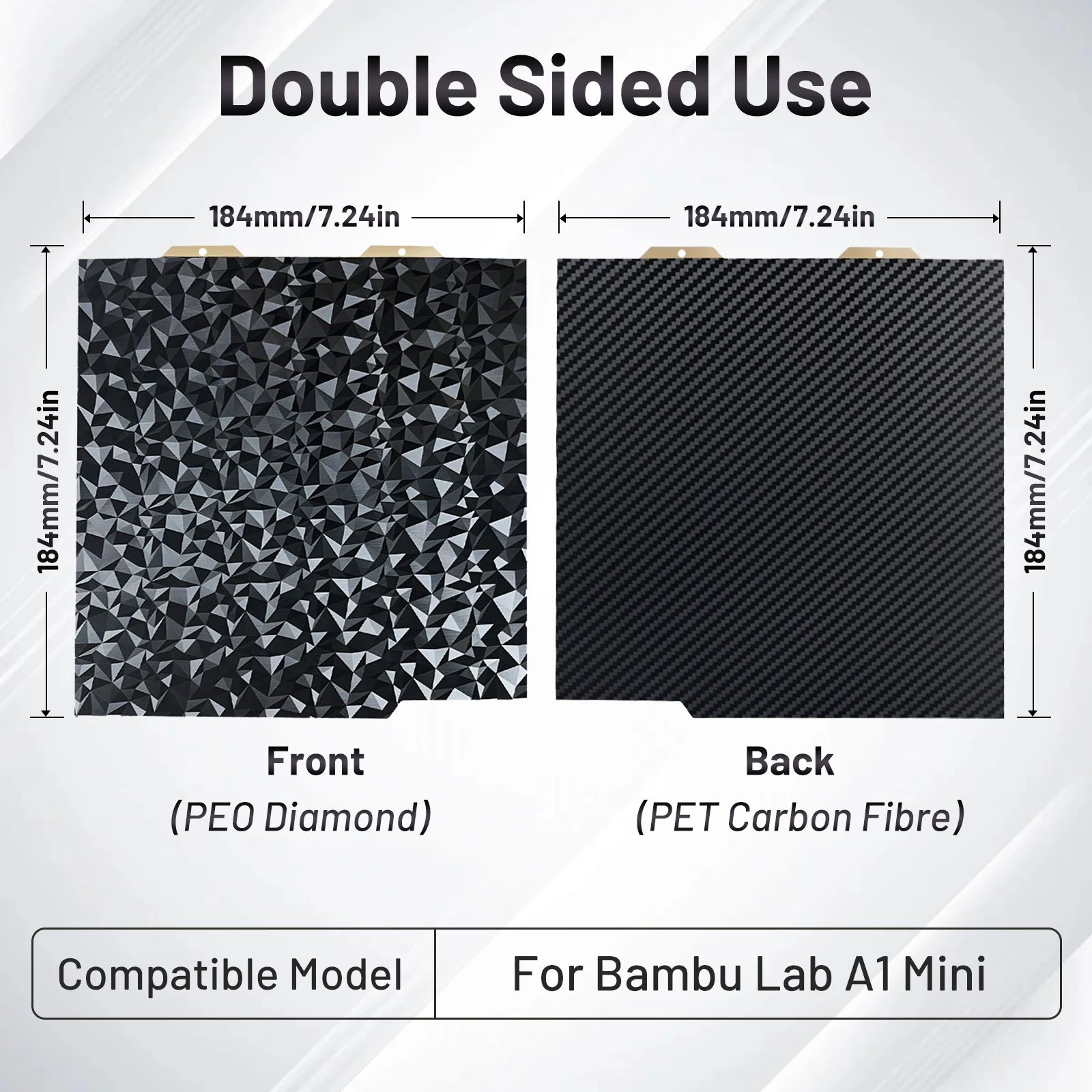 Фото Для Bambu Lab A1 Mini: Печатная платформа PEI, холодная платформа, гибкая текстурированная или гладкая платформа PEO, PET, PEY для аксессуаров Bambulab A1 Mini. №2