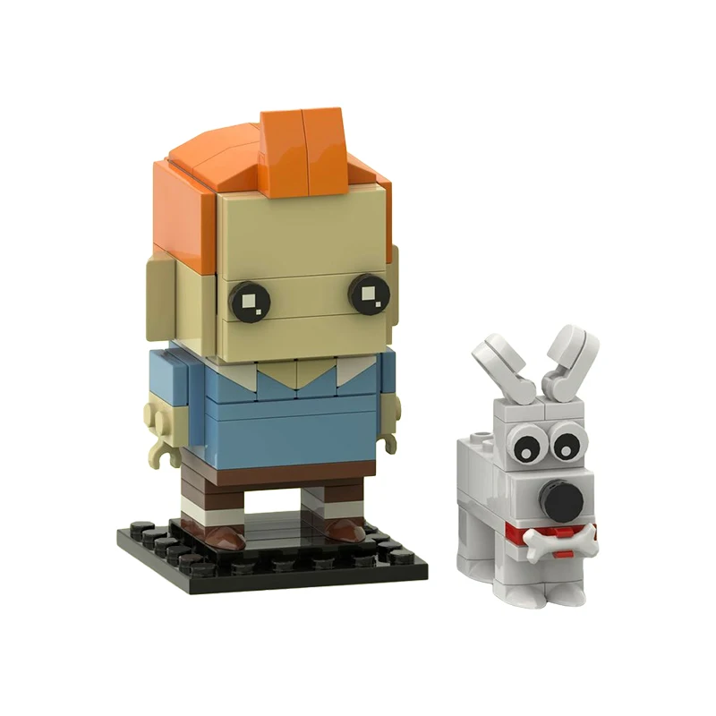 

MOC World Famous Comics The Adventures of TinTin and Snowy Brickheadz Building Block Assembling Set Model Children's Toy Gift