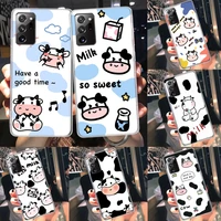 cute cow print phone case for samsung s22 plus s21 ultra s20 fe s10 lite galaxy s9 s8 s7 edge f62 f52 cover pattern fundas capa