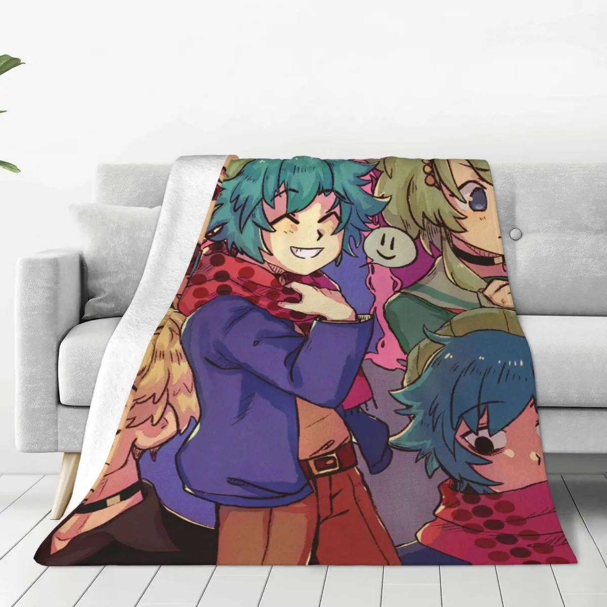 

YTTD Shin Tsukimi Blanket Coral Fleece Plush Your Turn To Die Anime Game Lightweight Throw Blankets for Bedding Couch Bedspread