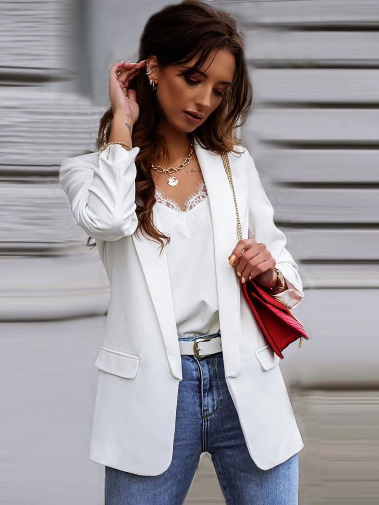 

Long Sleeved Small Suit Professional Slim Top Coat Blazer Women Office Lady Woman Jacket Coats Women Clothing Spring/Autumn