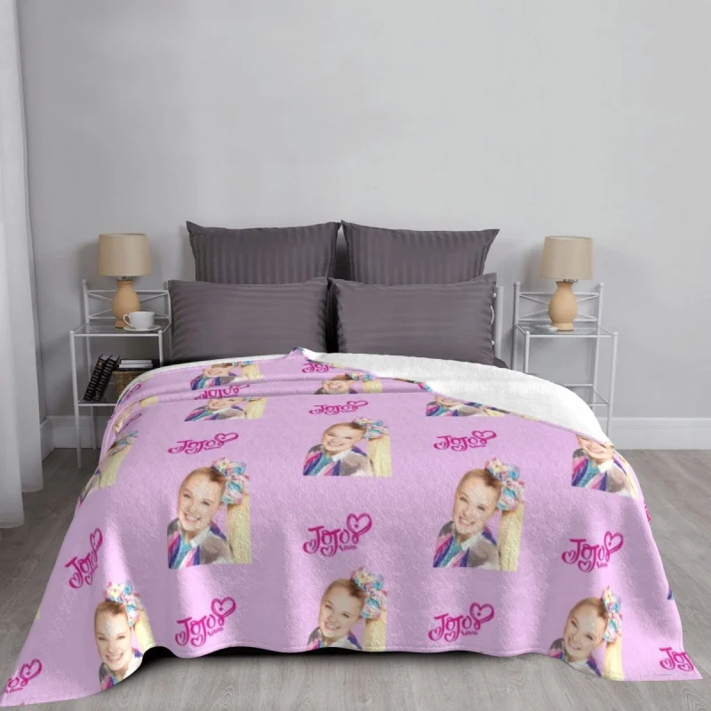 

Jojo Siwa Dance Moms Blankets Flannel Spring/Autumn Portable Lightweight Throw Blankets for Sofa Bedroom Plush Thin Quilt