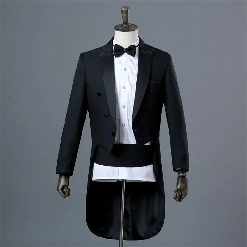 Singer star style dance stage clothing for men groom suit set with pants 2020 mens wedding tuxedo suits men formal dress tie