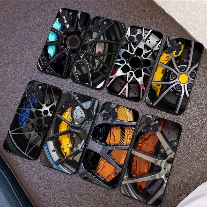 

Sports Car Wheel Tire Speed Phone Case Silicone Soft for iphone 14 13 12 11 Pro Mini XS MAX 8 7 6 Plus X XS XR Cover