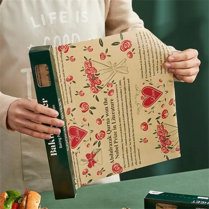 

Маслостойкая кухонная духовка с подкладкой, кухонный пергамент для барбекю, дышащий антипригарный коврик для выпечки, поднос для выпечки масла, повторное использование