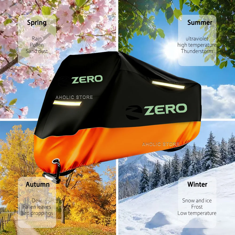 Фото Чехол для мотоцикла ZERO zero dsr x dsrx, 210D Оксфорд, водонепроницаемый, для улицы и дома, пыленепроницаемый, с защитой от снега и УФ-излучения №4