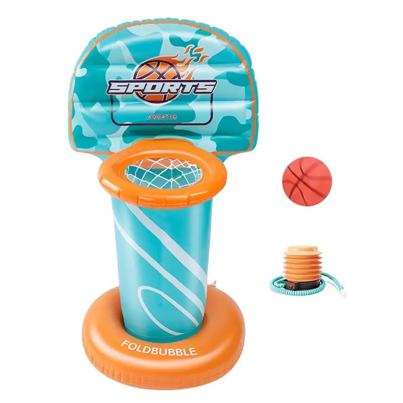 

Above Ground Pool Basketball Hoop Floating Pool Basketball Goal Blow Up Basketball Pool Toys Multifunctional Water Basketball