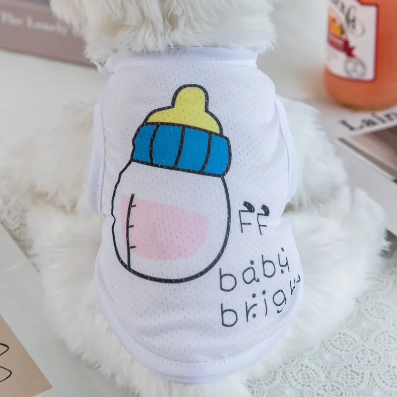 

Thin Vest Dog Tank Top Summer Spring Cartoon Hoodie Chihuahua Dog Clothes French Bulldog Puppy Dogs Cat Shirt