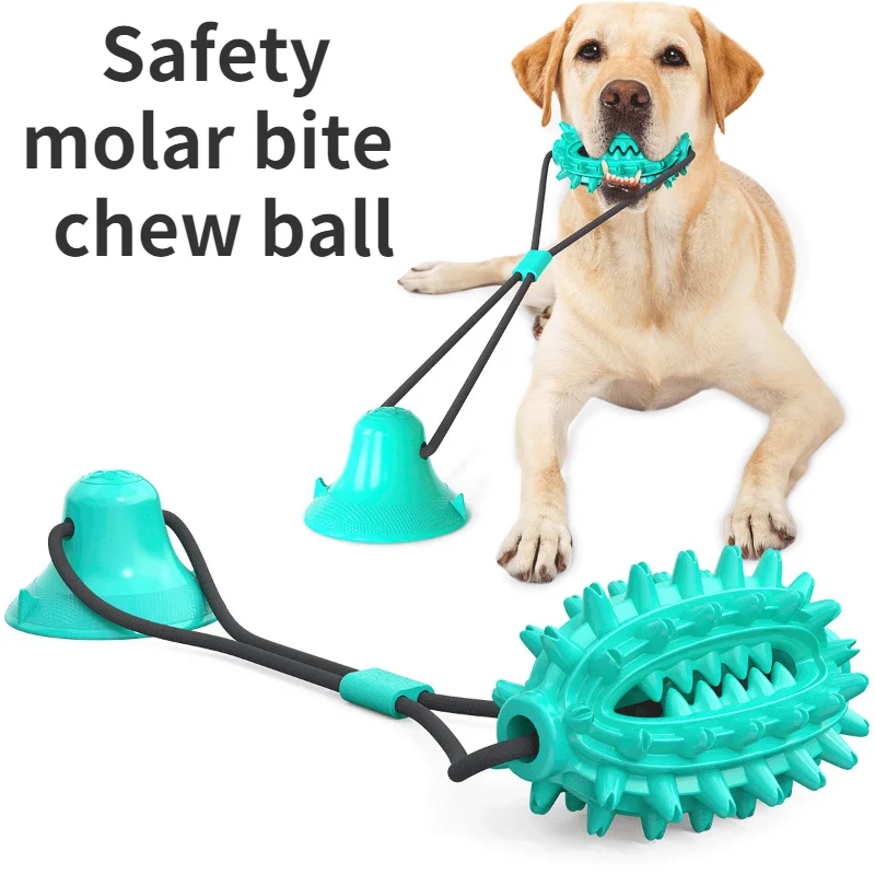 

Safety Swift pull rope ball puppy chew toy molar bite rubber chew ball outdoor dog toys for large dogs training dog supplies